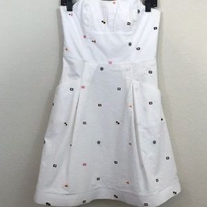 Lilly Pulitzer Seersucker Strapless Dress Size 4